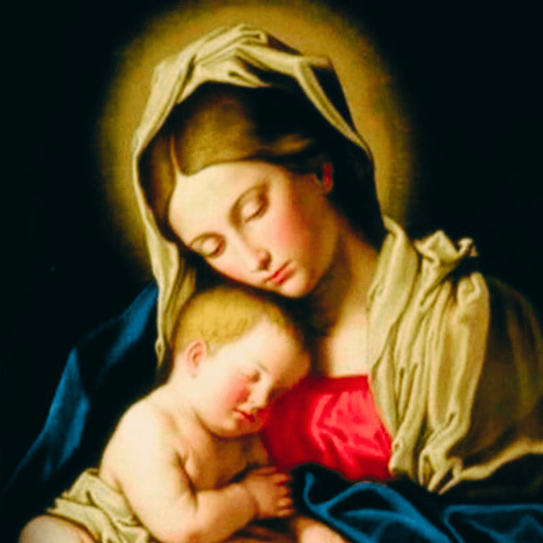 María Madre de Dios con el Niño Jesús, signo de amor y protección