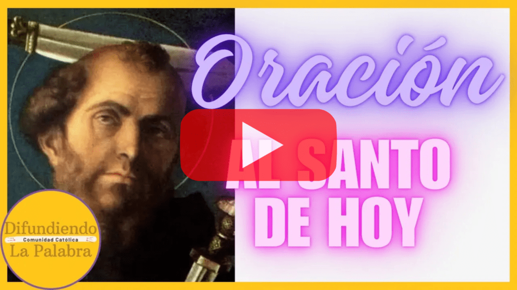 oracion al santo de hoy