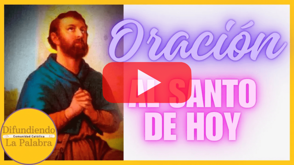 oracion al santo de hoy